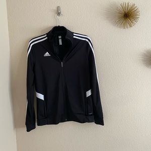 Adidas track jacket. Black and white.